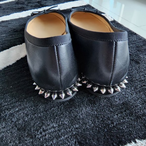Christian Louboutin Womens La Massine Spike Flat Shoes Size 37 - Picture 5 of 6
